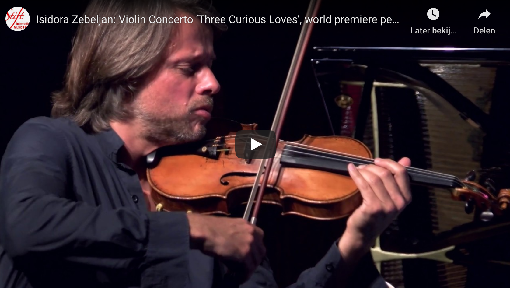 Isidora Zebeljan: Violin Concerto ‘Three Curious Loves’, world premiere performance